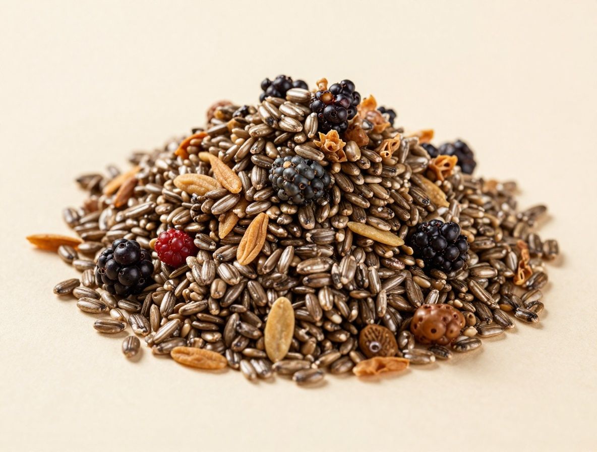 Miska z jagodami goji, orzechami i nasionami chia na jasnym kamiennym blacie, skladniki odzywiajace i wspierajace regeneracje tkanek