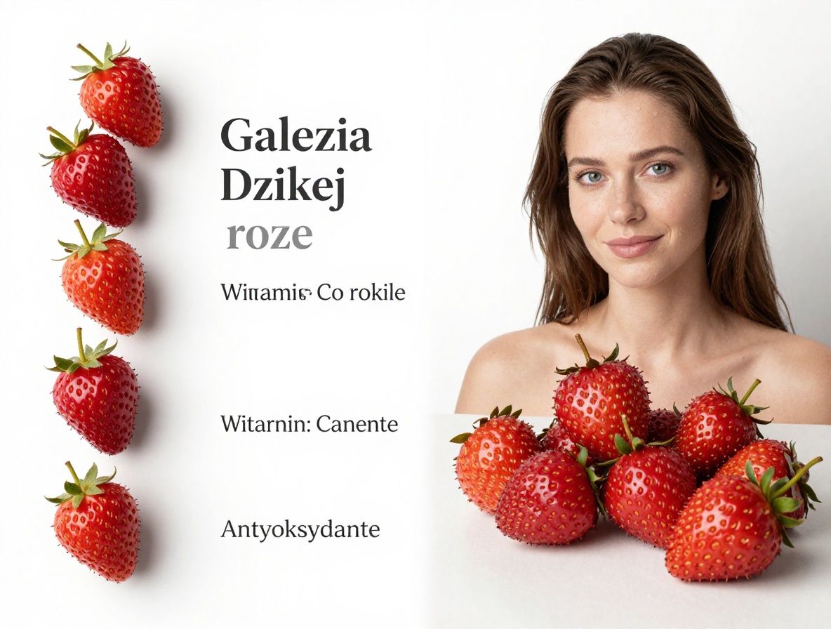 Galezia dzikiej rozy z czerwonymi owocami pokryta kroplami rosy na zielonym tle, naturalne skladniki bogate w witamine C i antyoksydanty